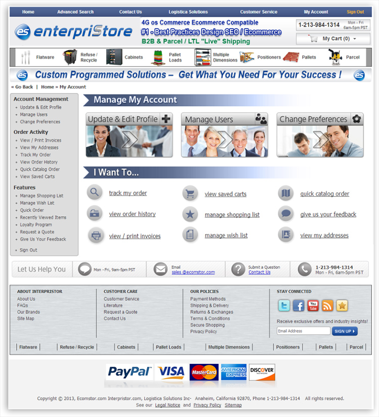 My Account Layout My AccountsCustomer Management Portal My Account Layout